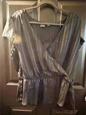 Covington Black Wrap Top